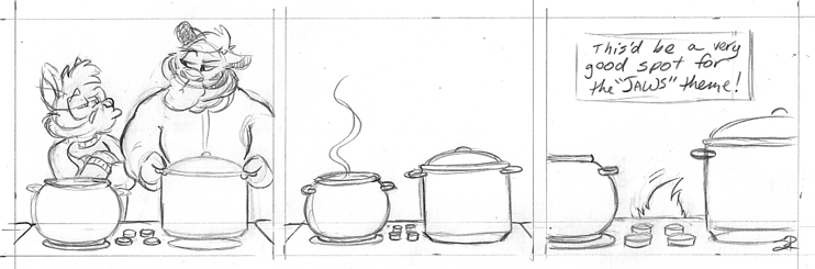 Strip for 2006-02-02 - ** We need a bigger chili pot. **