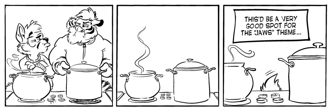 Strip for 2006-02-02 - ** We need a bigger chili pot. **