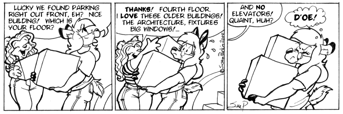Strip for 2000-06-15 - ** 4th floor! Heart Attacks, Hernias, and Heat Exhaustion! **