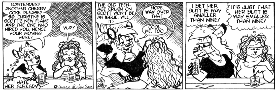 Strip for 2000-08-09 - ** So who's this Christina chick? **