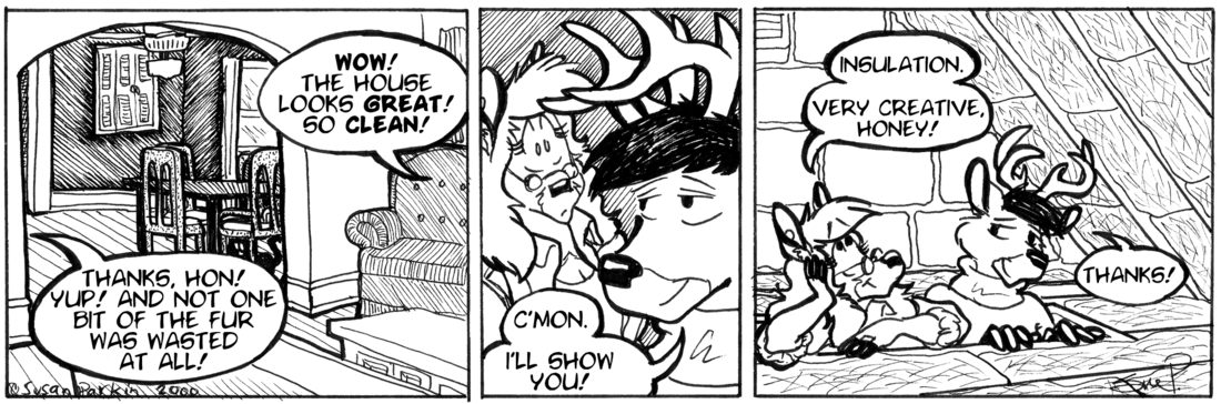 Strip for 2000-11-09 - ** Even the house gets a winter coat... **