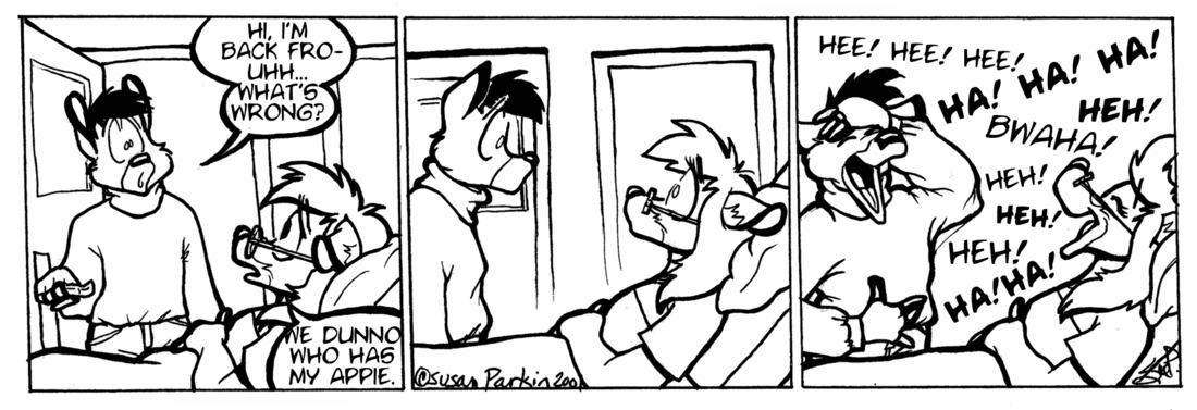 Strip for 2001-02-23 - ** Lost: One appendix, Answers to Appy, if Found please return to... **