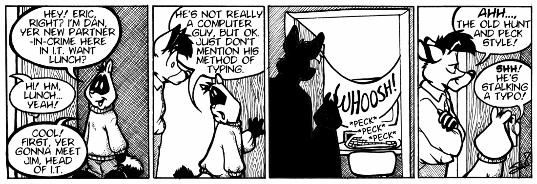 Strip for 2001-04-04 - ** Peck! Peck! Peck! **