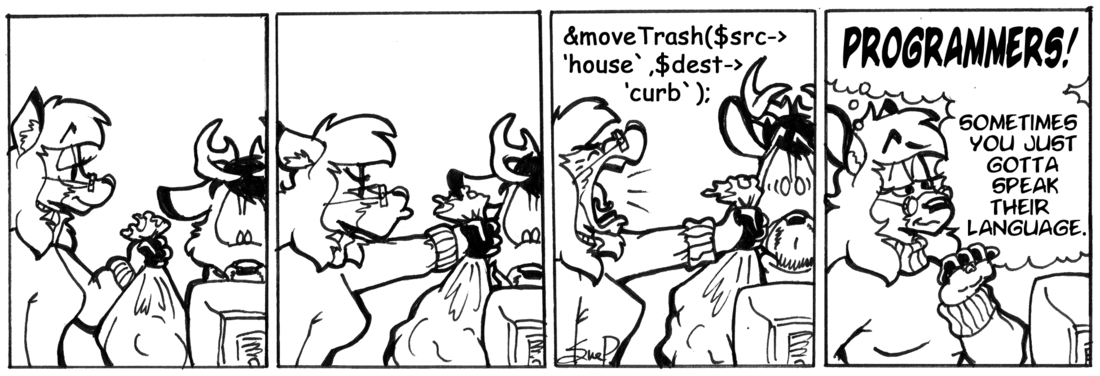 Strip for 2001-12-10 - ** Commands are a good thing to know... **