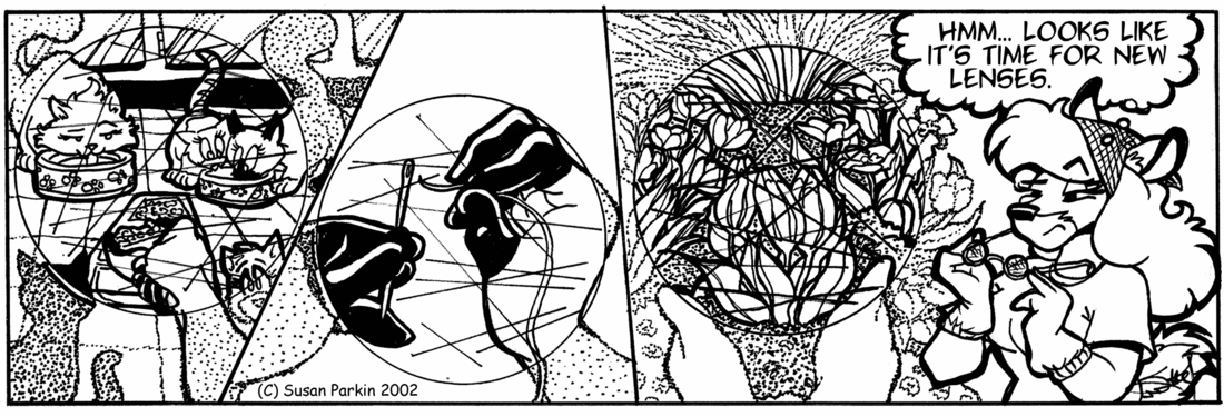 Strip for 2002-04-19 - ** Glasses: They're not all they're scratched...er...cracked up to be. **