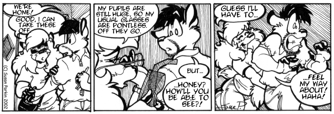 Strip for 2002-05-08 - ** Hey! This way feels good! **