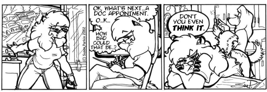 Strip for 2002-06-10 - ** Ask a stupid question, get a stupid shot in the bum! **