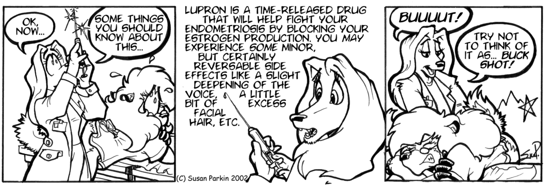Strip for 2002-06-12 - ** Honestly, the puns hurt more than the shot. **