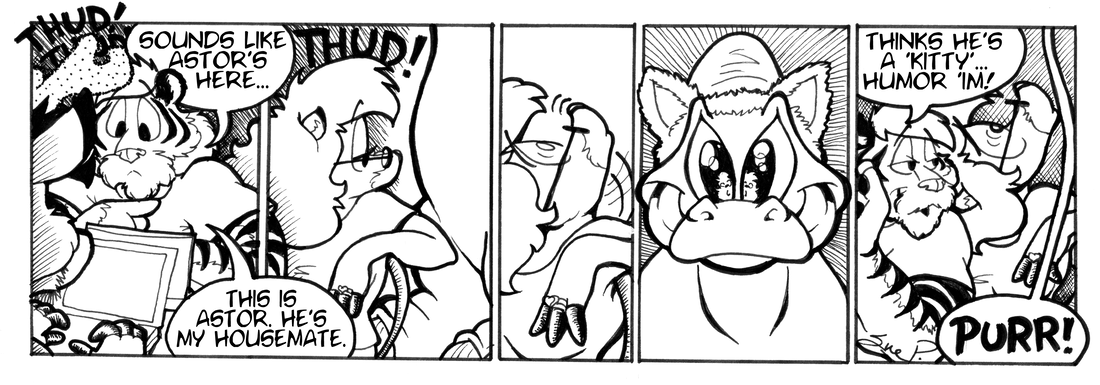 Strip for 2002-08-12 - ** Always humor the bigger critter! **