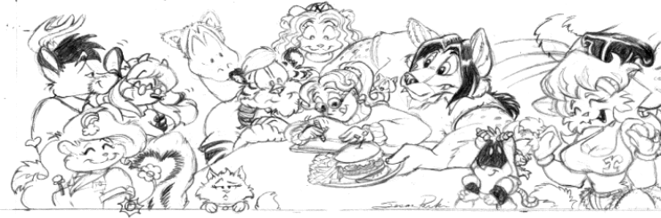 Strip for 2002-11-29 - ** Giving thanks for friends and loved ones. **