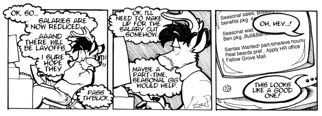 Strip for 2002-12-09 - ** Well, it's for a good Claus... er... cause. Cause we need the money! **
