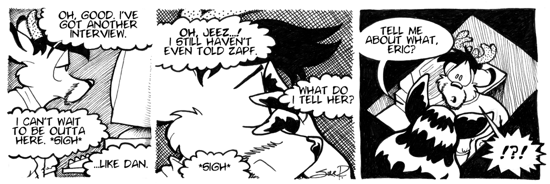Strip for 2003-08-06 - ** How will he explain? **
