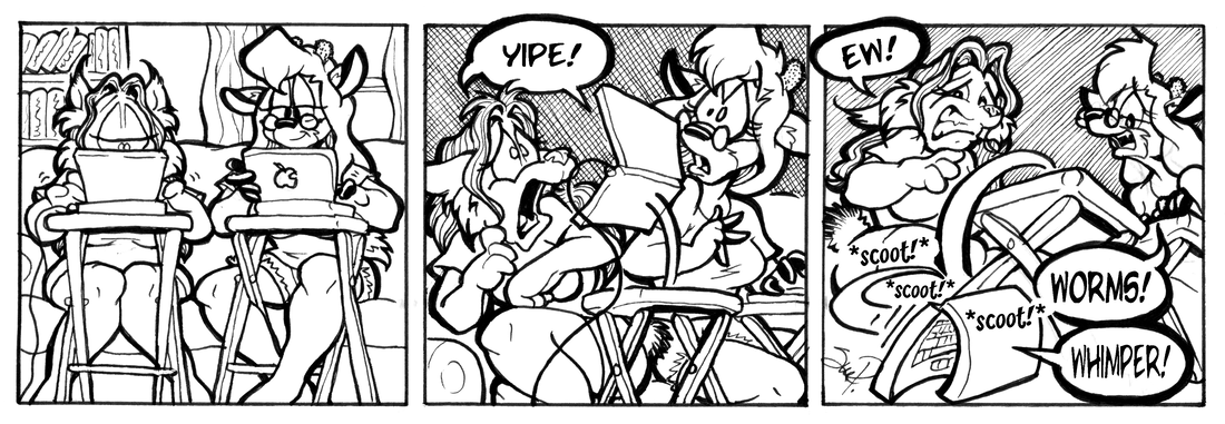 Strip for 2003-09-04 - ** The worms crawl in, the worms crawl out... **
