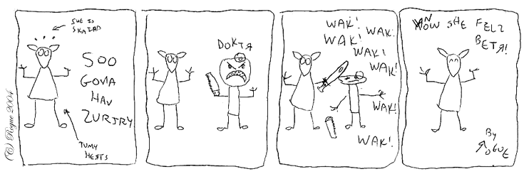 Strip for 2004-05-21 - ** Rogue would have you believe I'm pro-active about my healthcare. He'd be right! **