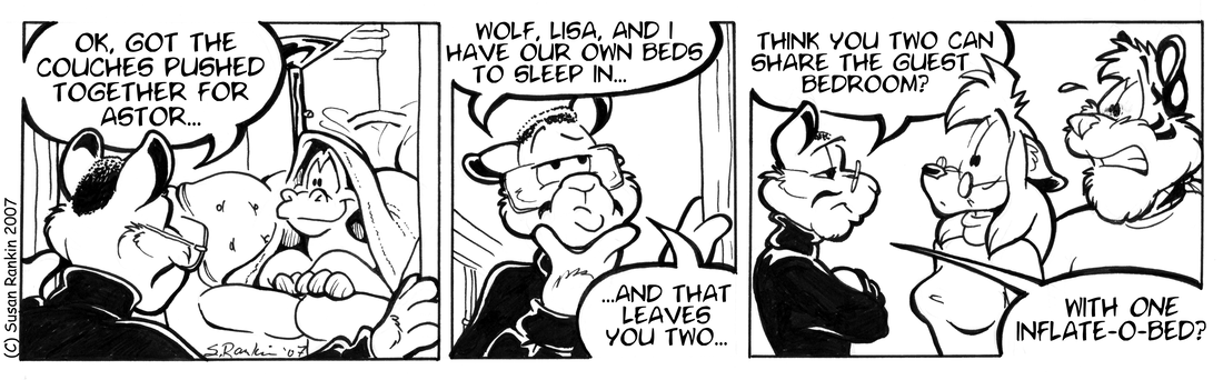 Strip for 2007-03-15 - ** We were always taught that sharing was good! **
